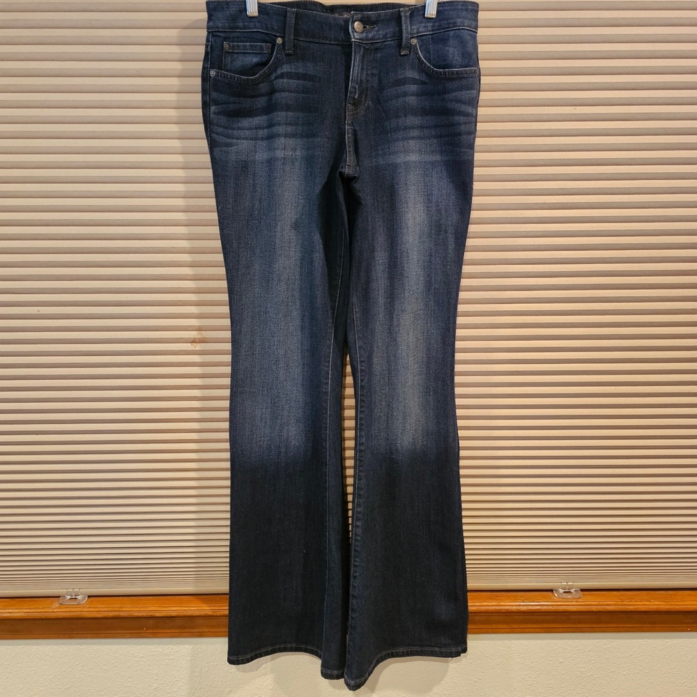 Level 99 Dahlia Flare Dark Wash Denim Jeans Size 30 EY2768 Boho Chic